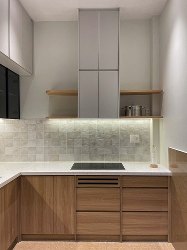 Tủ bếp MDF phủ Melamine HTP0001 - Ảnh 2